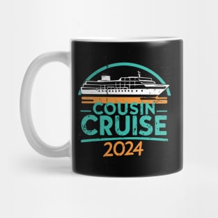 Funny Cousin Cruise 2024 Retro Family Matching Reunion Trip Mug